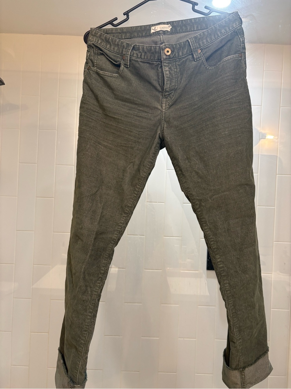 Women’s Olive Green relaxed Jean